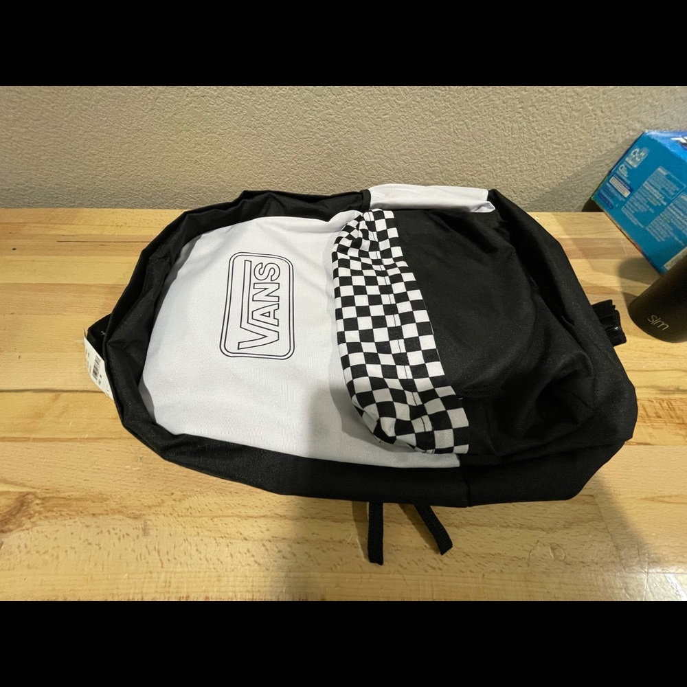 Vans black and white checker backpack